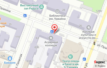 Магазин Мир цветов на улице Пушкина на карте