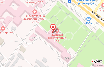 Родильный дом №5 на улице Красных Партизан на карте