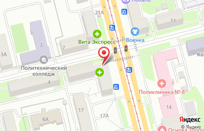 Киоск по продаже молочной продукции на улице Александра Попова на карте