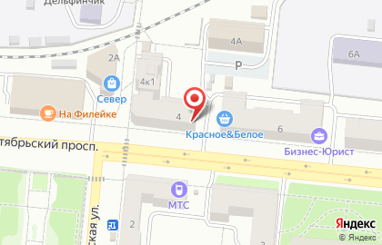 Магазин продуктов Йола-маркет на Октябрьском проспекте, 4 на карте