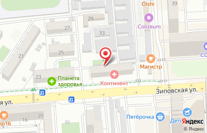 УралСиб, ЗАО, страховая группа на Зиповской улице на карте