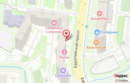 Ресторан быстрого питания Subway на Европейском проспекте на карте