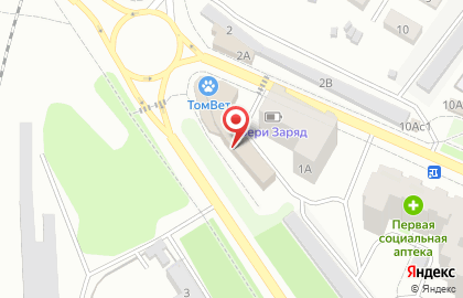 Ветеринарная клиника ТомВет в Совпартшкольном переулке на карте