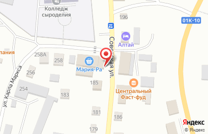 Магазин Космос на Советской улице на карте