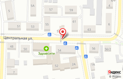Центральный на Центральной улице на карте
