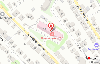 Поликлиника Борская ЦРБ на Октябрьской улице на карте