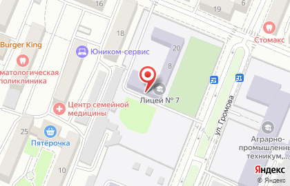 Лицей №7 на улице Дзержинского на карте