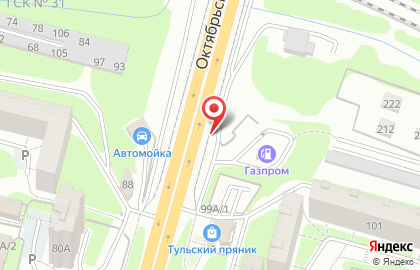 Шиномонтажная мастерская на Октябрьской, 107/1 на карте