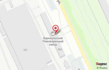 Барнаульский пивоваренный завод в Индустриальном районе на карте