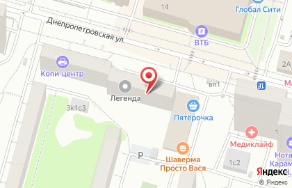 Дэнас-Центр на Южной на карте