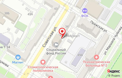 Волгоградский филиал Банкомат, Газпромбанк на Советской улице, 34/1 на карте