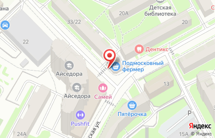 Киоск по продаже фруктов и овощей на улице Горького на карте