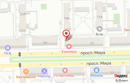 Ресторан быстрого питания Subway в Советском районе на карте