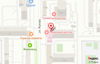 Медицинский центр Семейный доктор на улице Жукова на карте