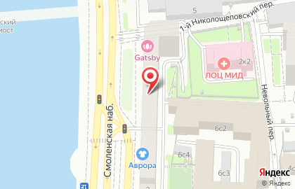 Банкомат МИнБанк на Смоленской набережной на карте