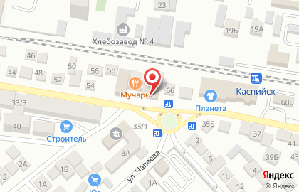 Магазин Строитель в Каспийске на карте