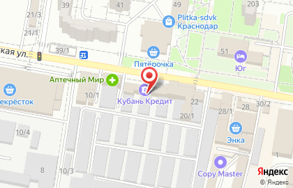 Апекс на Кореновской улице на карте