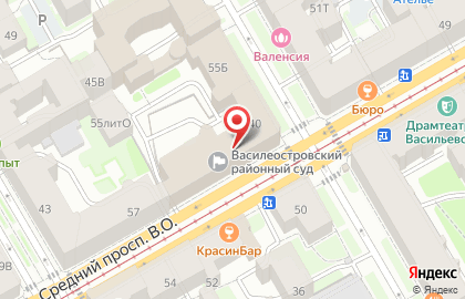 На Васильевском на карте