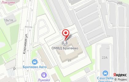 Отделение по делам несовершеннолетних Отдела МВД России по району Братеево на карте