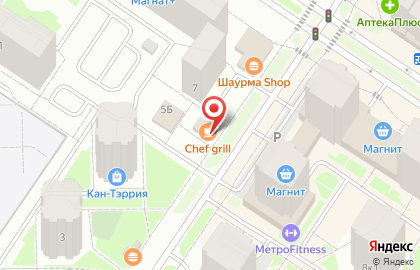 Кафе быстрого питания Chef Grill на улице Станислава Карнацевича на карте