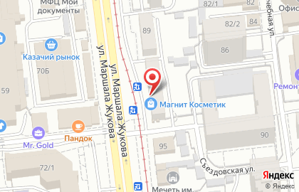 Магазин косметики и бытовой химии Магнит Косметик на улице Маршала Жукова на карте