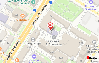 РЭУ, Российский экономический университет им. Г.В. Плеханова на проспекте Ленина на карте