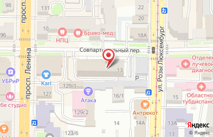 Банкомат Левобережный в Ленинском районе на карте