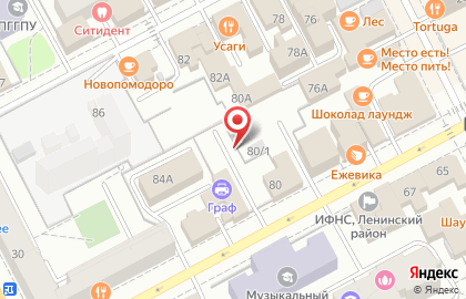 Большевичка на Екатерининской улице на карте