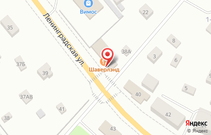Кафе Еврик на улице Ленинградской на карте