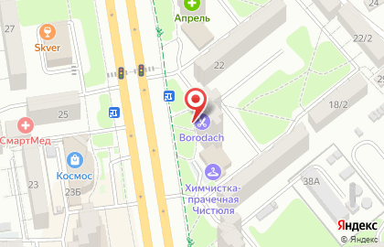 Барбершоп Borodach на проспекте Космонавтов на карте