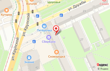 Социальный магазин на улице Крупской на карте