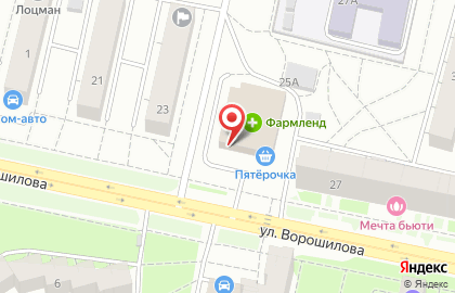 Салон-парикмахерская Галина на улице Ворошилова на карте