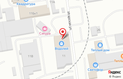 Магазин Водолей на Игарской улице на карте