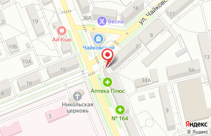 Киоск быстрого питания на улице Чайковского на карте
