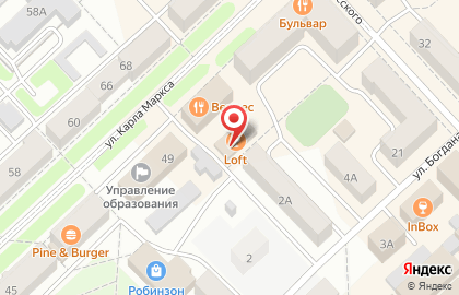 Центр страхования Феникс на улице Карла Маркса на карте