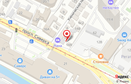 Магазин Савик на проспекте Сиверса на карте