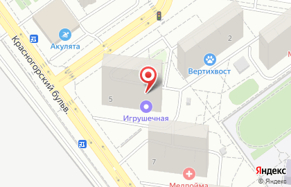 Магазин детских товаров Младенец.ru на Красногорском бульваре на карте