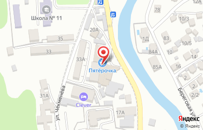 Супермаркет Пятёрочка в Хостинском районе на карте