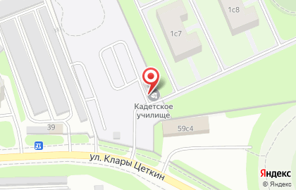 Тюменское президентское кадетское училище на улице Клары Цеткин на карте