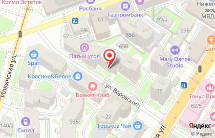 Кондитерский магазин Акконд в Нижегородском районе на карте