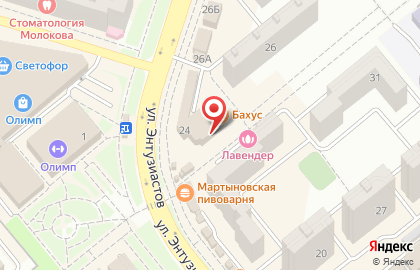 Столовая №26 на улице Энтузиастов на карте