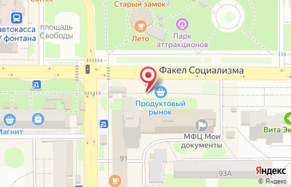 Магазин овощей и фруктов Тема на карте