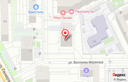 Продуктовый магазин на ул. Фермора, 8 на карте