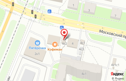 Продовольственный магазин на Московском проспекте на карте