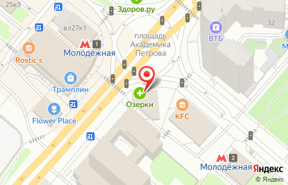 Аптека Озерки в Москве на карте