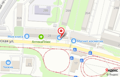 Супермаркет Гроздь на Гвардейской улице на карте
