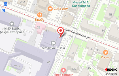 Визовый центр Италии в Нижнем Новгороде на карте