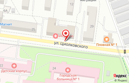 Территория рекламы на улице Циолковского на карте