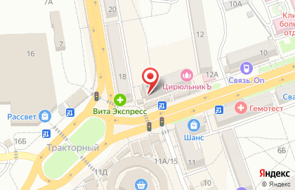 Волгоградский филиал Банкомат, КБ Петрокоммерц в Тракторозаводском районе на карте
