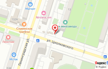 Киоск по продаже хлебобулочных изделий на улице Циолковского на карте